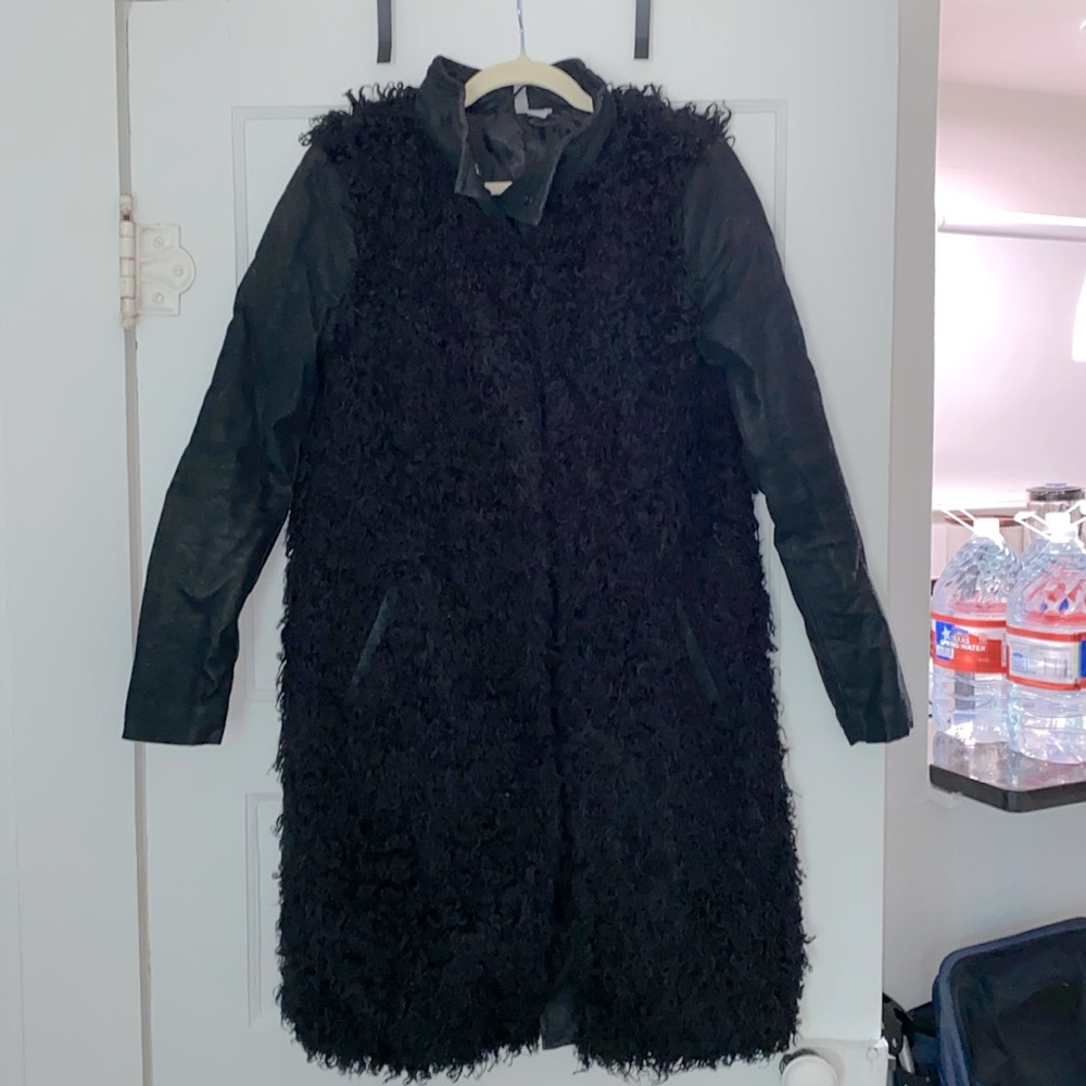 H&M Faux Fur & Faux Leather Coat